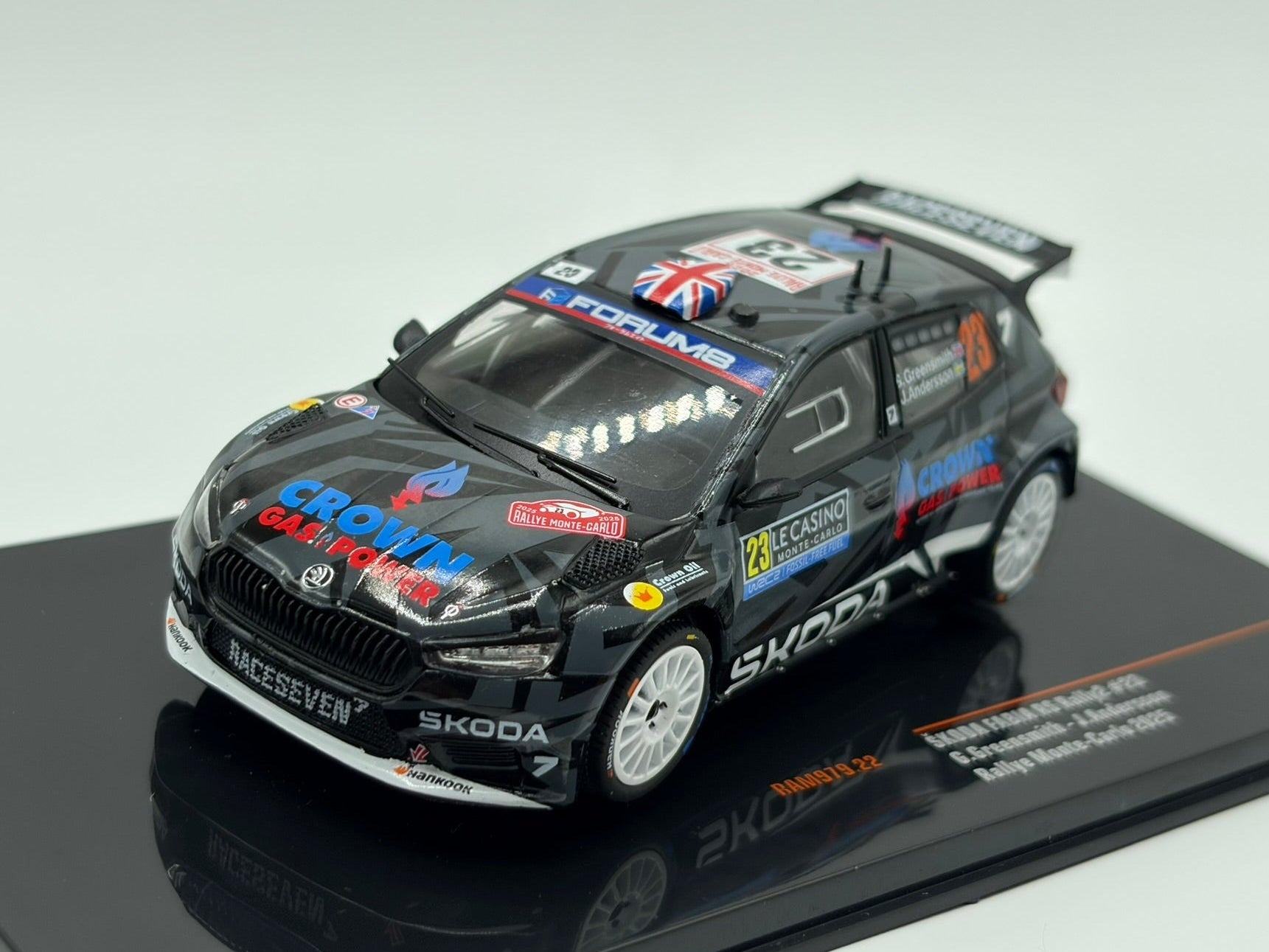 1/43 2025 Skoda Fabia Rally2 - Rally Monte Carlo - Greensmith / Andersson | Model Rally Car