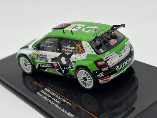 1/43 2021 Skoda Fabia Rally2 - Rally Monte Carlo - Mikkelsen / Floene | Model Rally Car