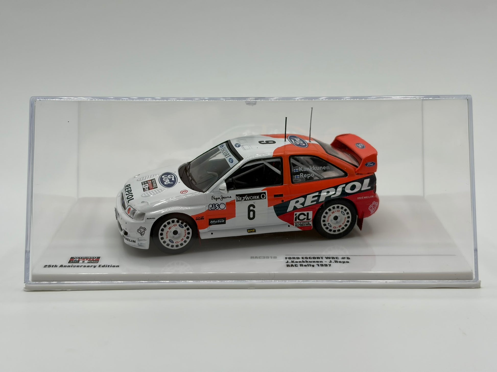 1/43 1997 Ford Escort WRC - RAC Rally - Kankkunen / Repo | Model Rally Car