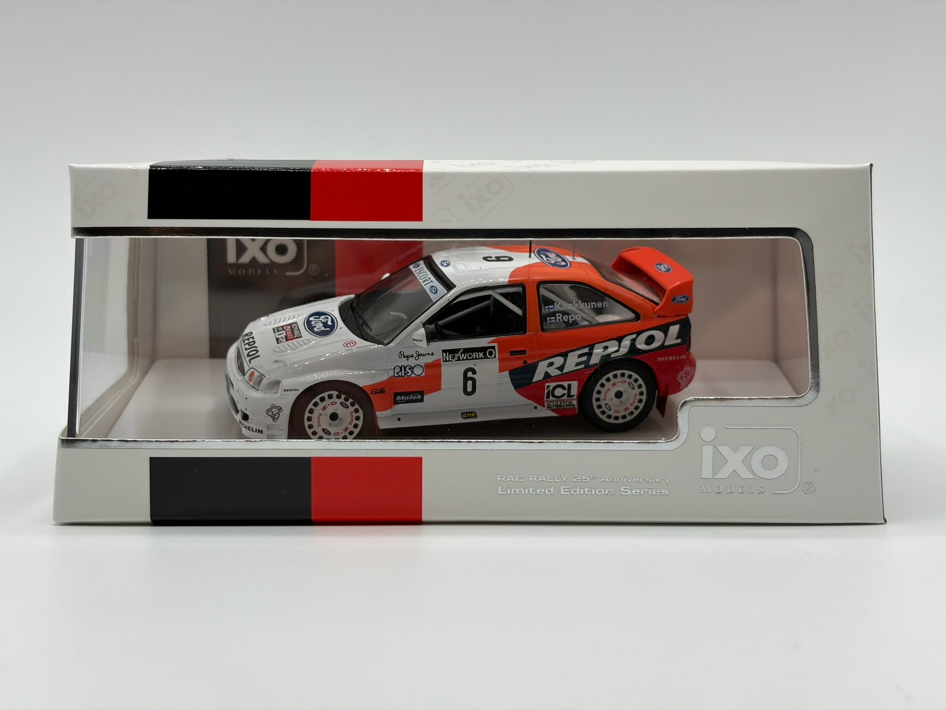 1/43 1997 Ford Escort WRC - RAC Rally - Kankkunen / Repo | Model Rally Car