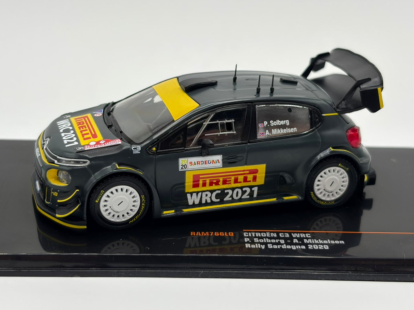 1/43 2020 Citroen C3 WRC - Rallye Sardinien - Solberg / Mikkelsen | Model Rally Car