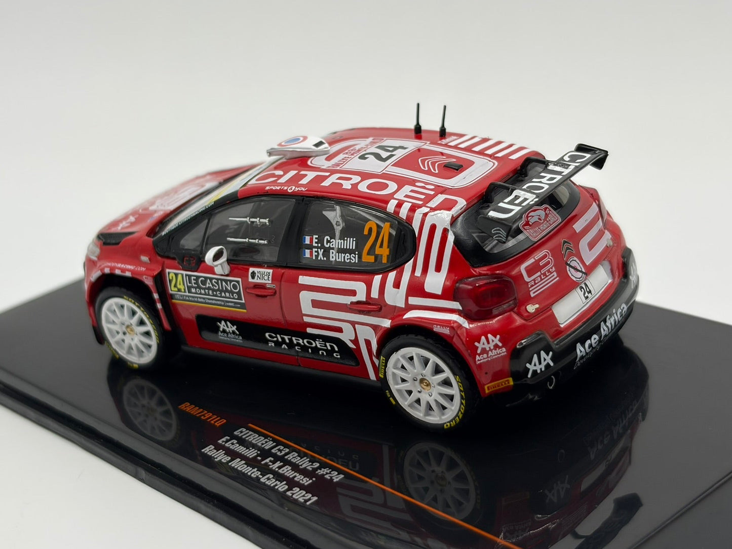 1/43 2021 Citroen C3 Rally2 - Rally Monte Carlo - Camilli / Buresi | Model Rally Car