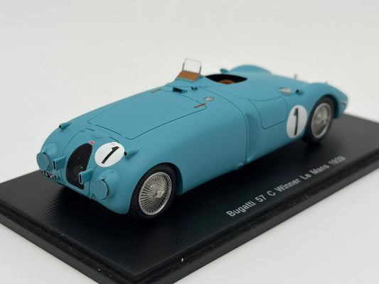 1/43 1939 Bugatti Type 57C "Tank" - Wimille / Veyron - Spark | Model Le Mans Car