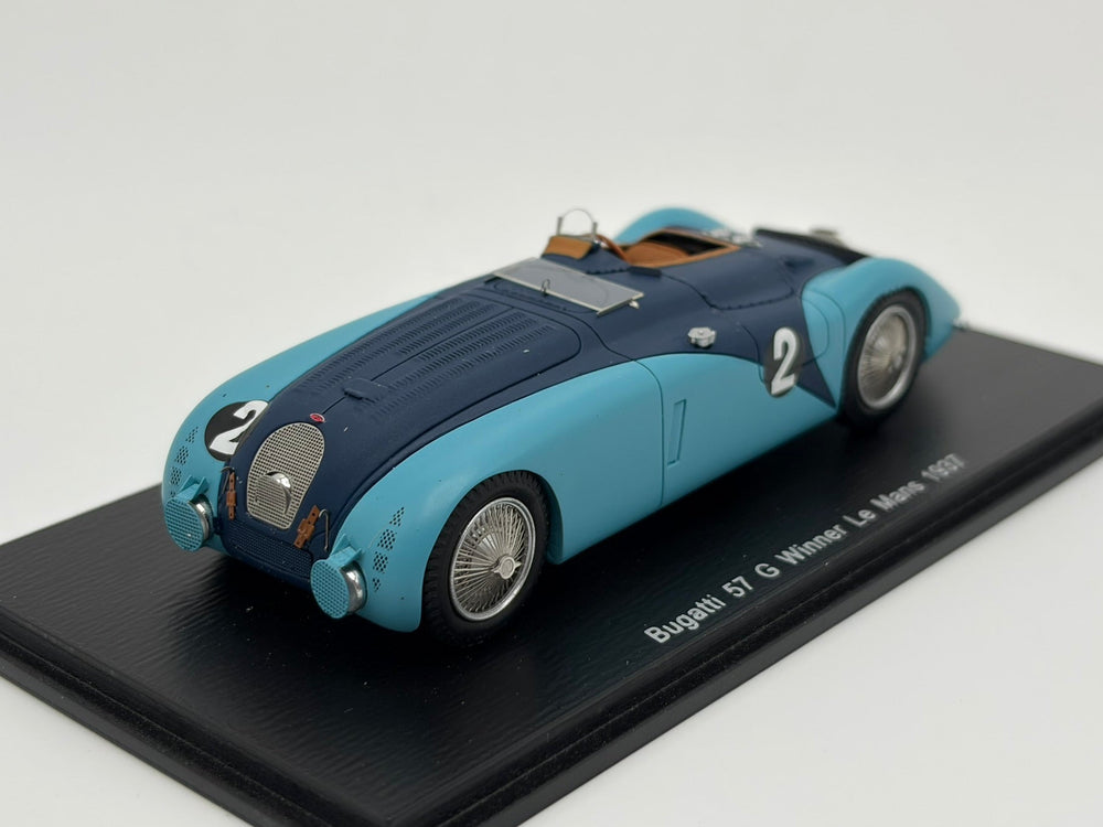1/43 1937 Bugatti 57G "Tank" - Wimille / Benoist - Spark | Model Le Mans Car