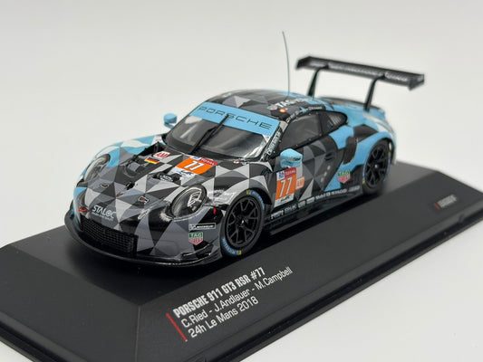 1/43 2018 Porsche 911 GT3 #77 - Ried / Andlauer / Campbell - IXO | Model Le Mans Car
