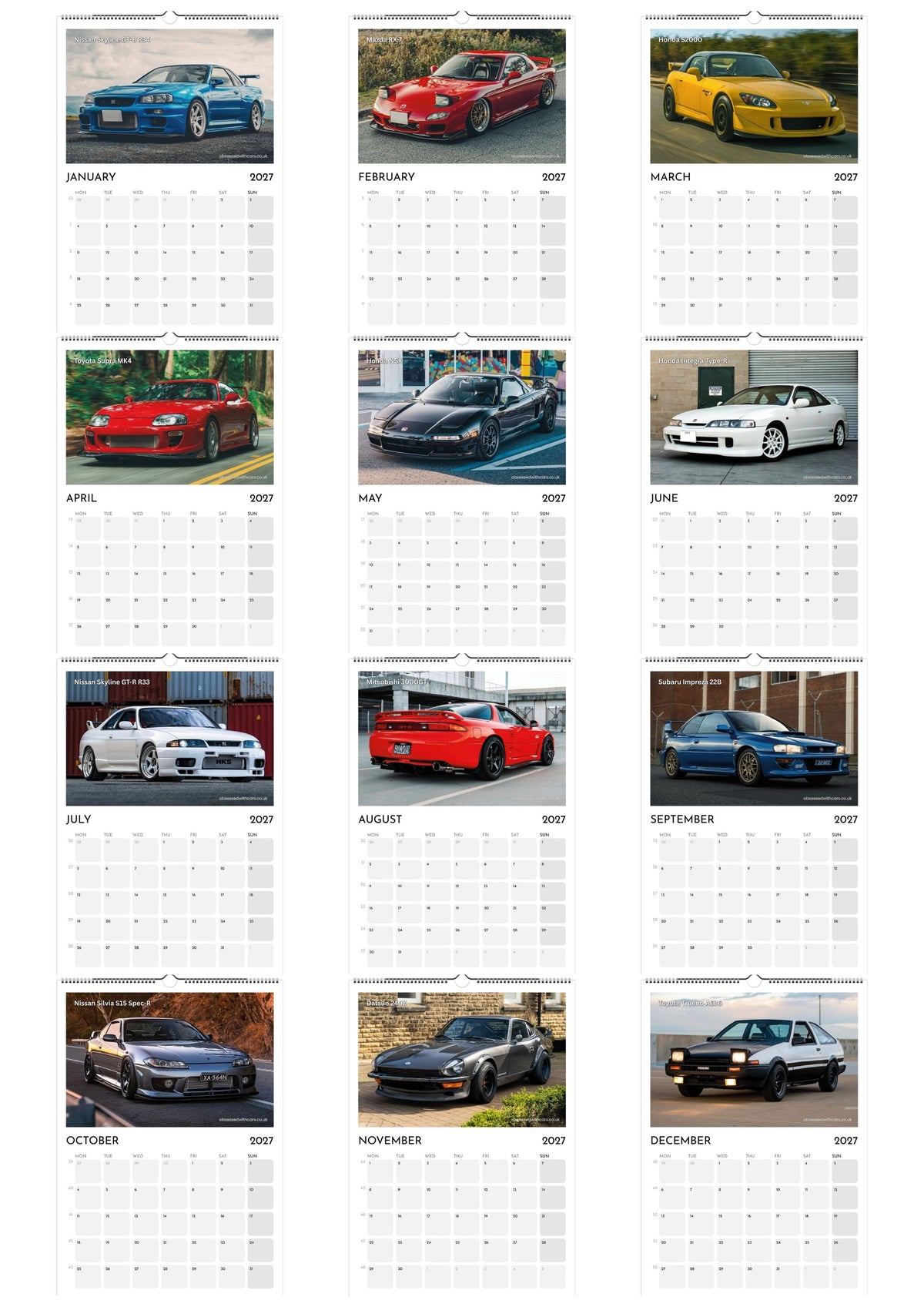 JDM Calendar 2027