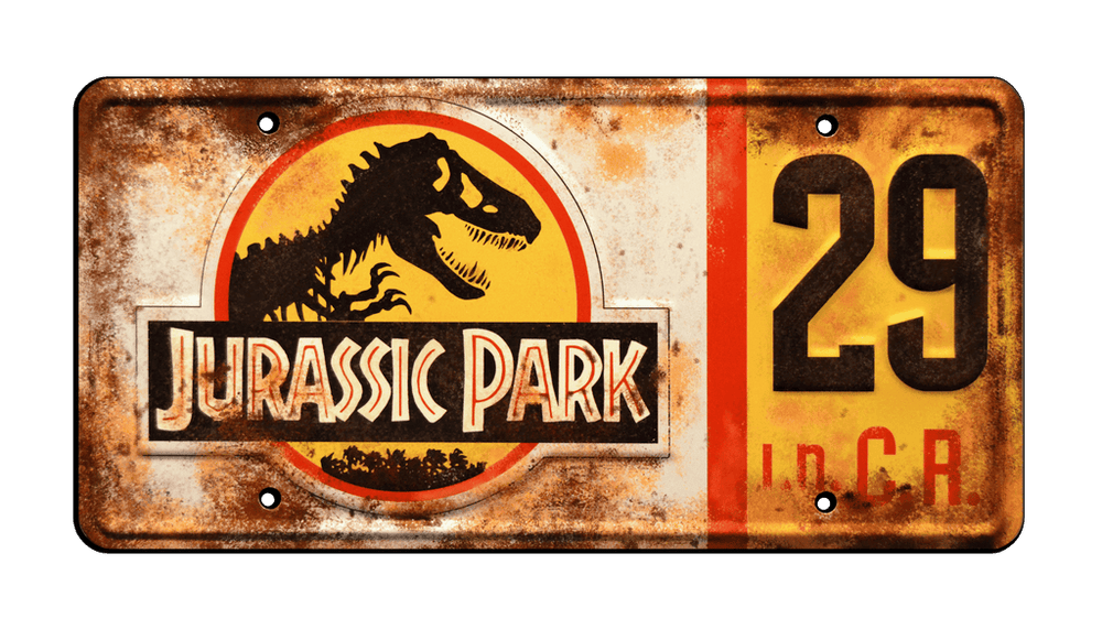 29 - Jurassic Park - Hammond's Rusted Jeep | License Plate