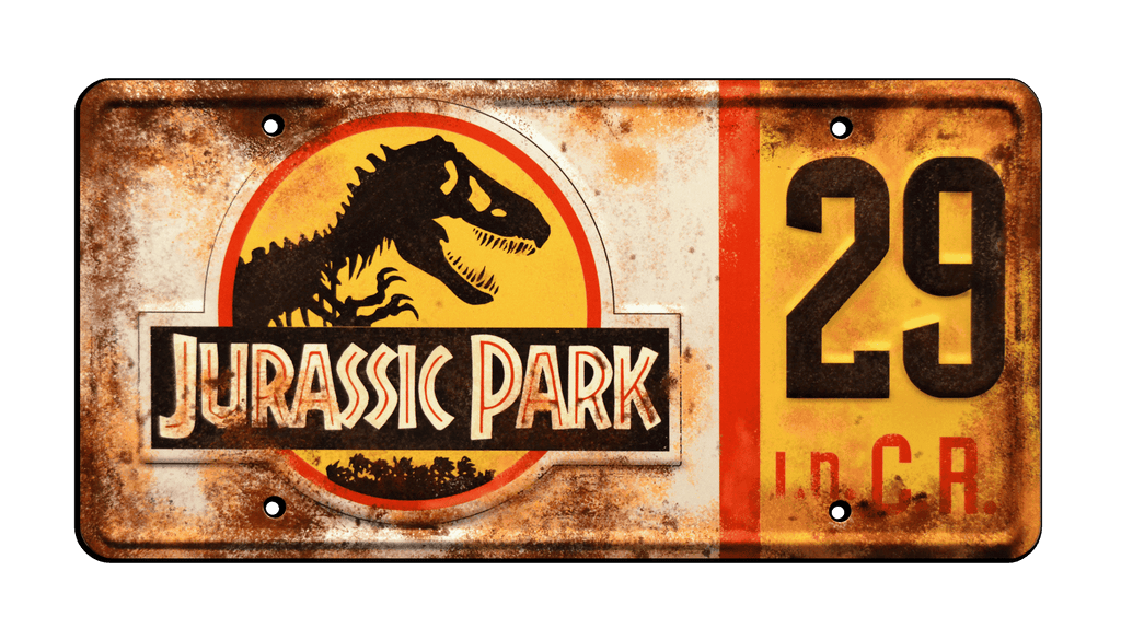 29 - Jurassic Park - Hammond's Rusted Jeep | License Plate