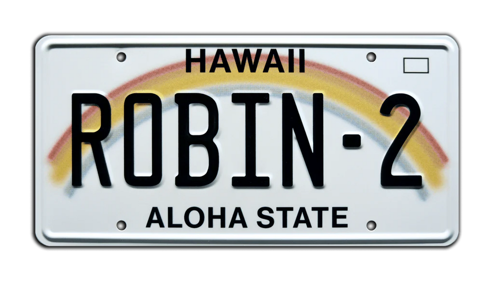 ROBIN-2 - Magnum PI - Thomas Magnum's Ferrari | License Plate