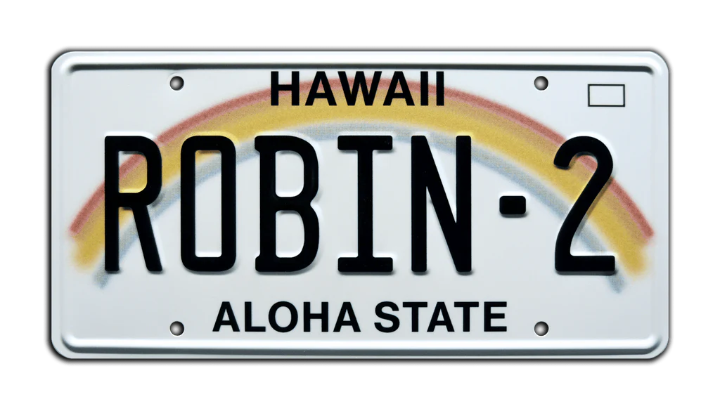 ROBIN-2 - Magnum PI - Thomas Magnum's Ferrari | License Plate