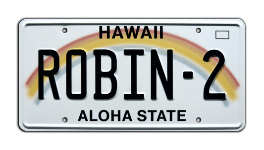ROBIN-2 - Magnum PI - Thomas Magnum's Ferrari | License Plate