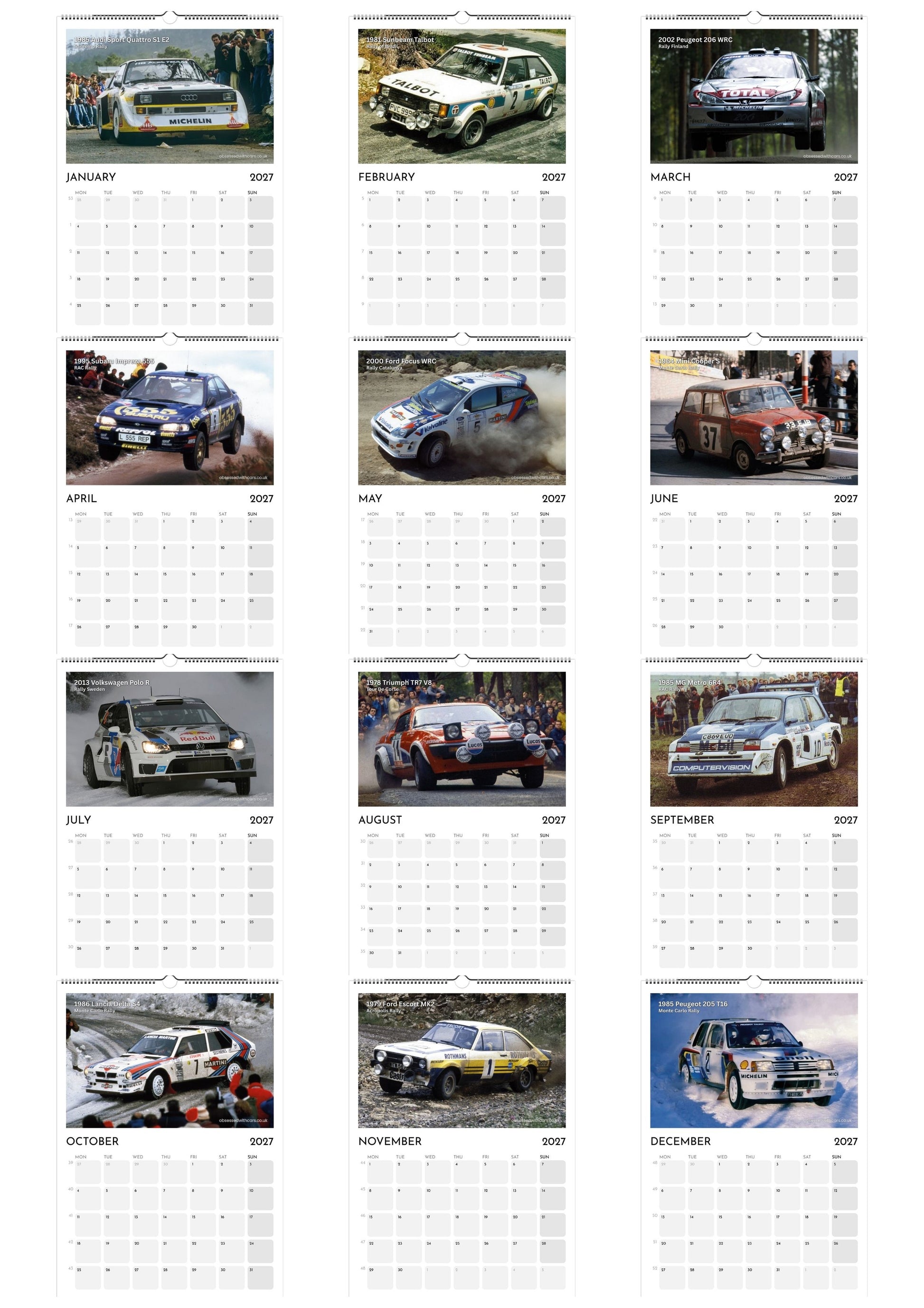 Rally Legends Calendar 2027