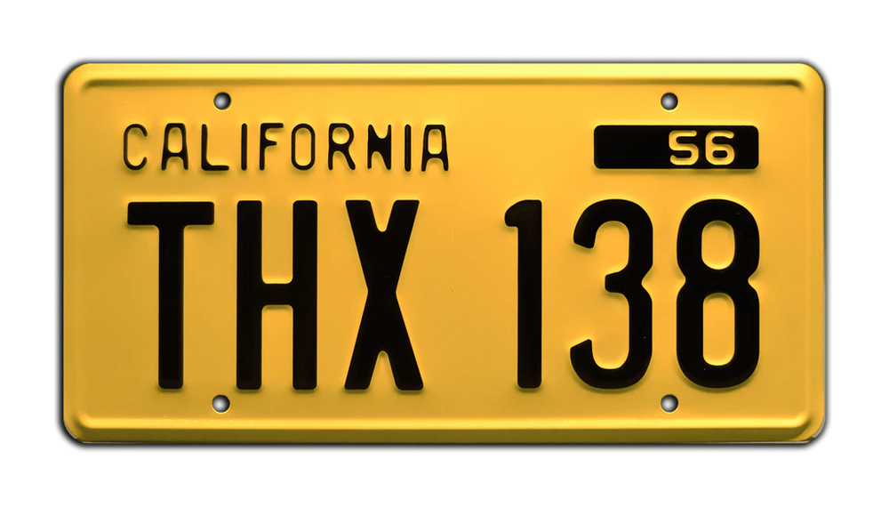 THX 138 - American Grafitti - Milner's Ford | License Plate