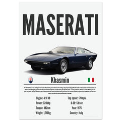 408 Maserati Khasmin Poster - Precision Collection