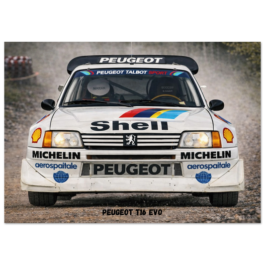 Peugeot T16 Evo Poster - Rally Legends Collection