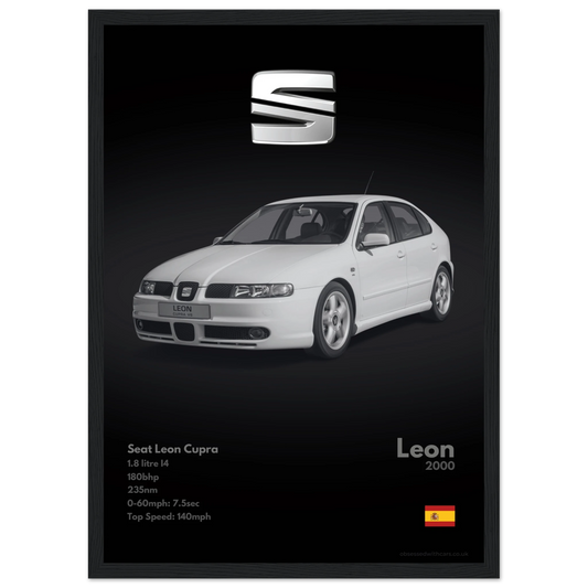 Seat Leon Cupra Poster - Monochrome Collection