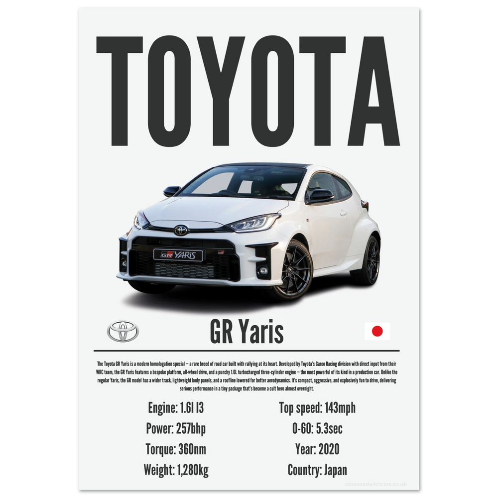 162 Toyota GR Yaris Poster - Precision Collection