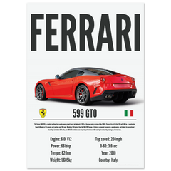 200 Ferrari 599 GTO Poster - Precision Collection