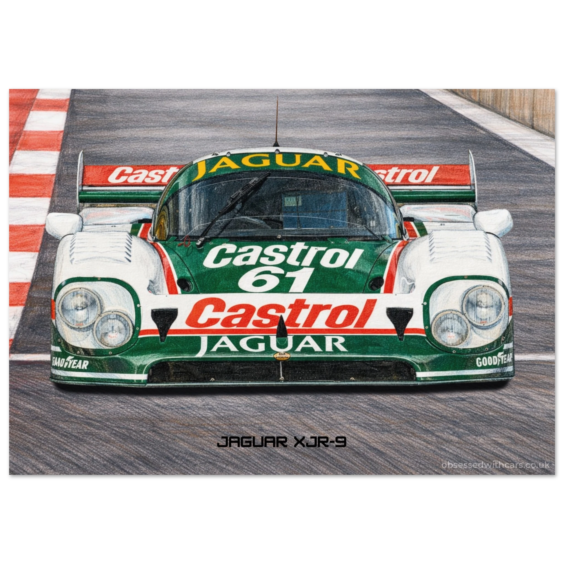 Castrol Jaguar XJR-9 Poster - Le Mans Legends Collection