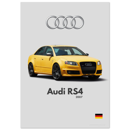 Audi RS4 B7 Poster - Minimalist Collection