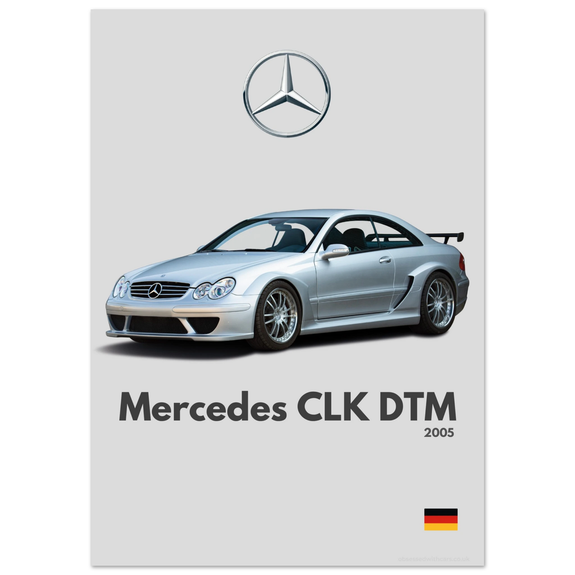 Mercedes CLK DTM AMG Poster - Minimalist Collection