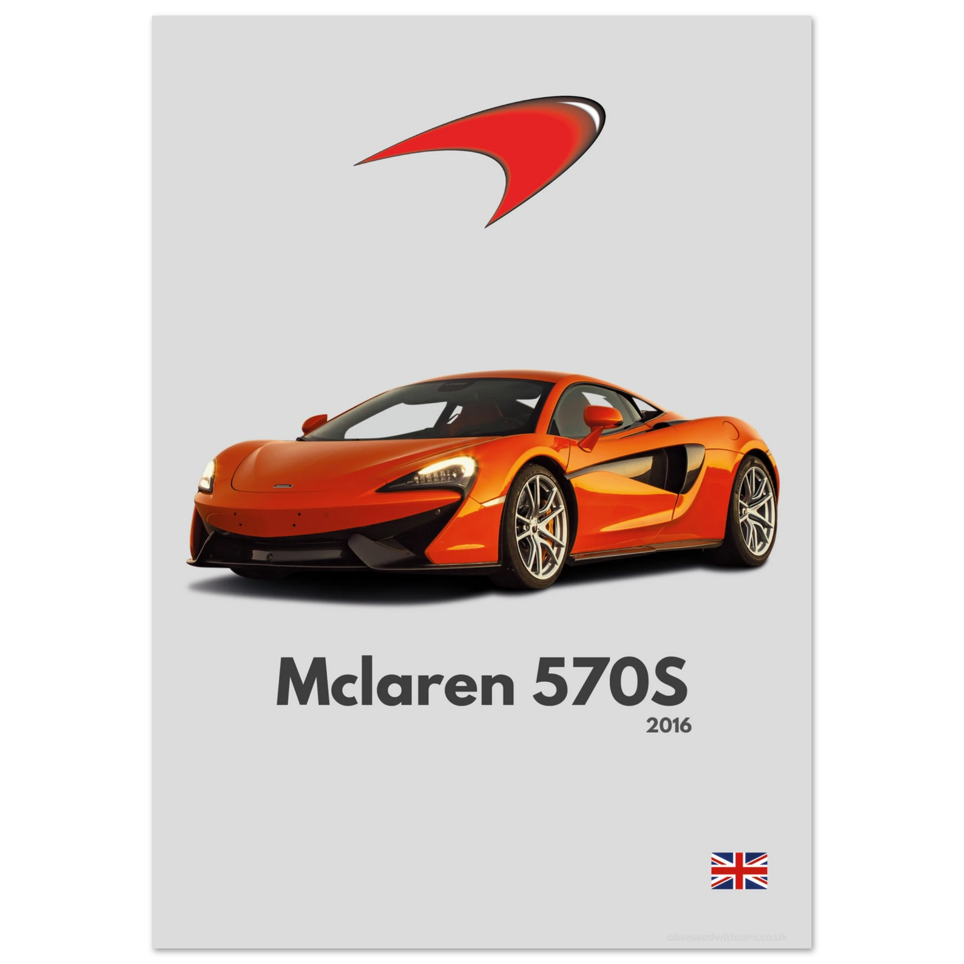 Mclaren 570S Poster - Minimalist Collection