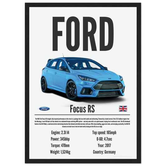 Ford Focus RS Poster - Precision Collection