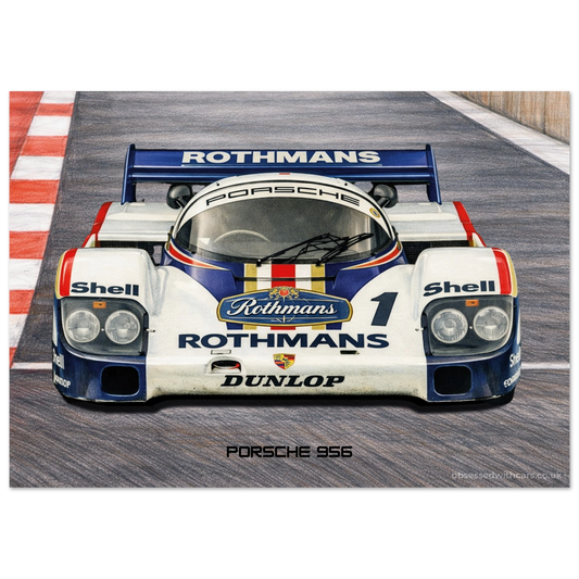 Rothmans Porsche 956 Poster - Le Mans Legends Collection