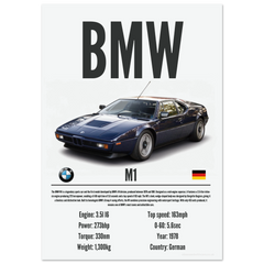 320 BMW M1 Poster - Precision Collection