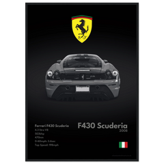 340 Ferrari F430 Scuderia Poster - Monochrome Collection