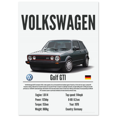 160 Volkswagen Golf GTI Poster - Precision Collection