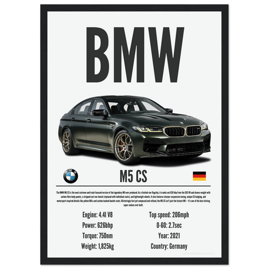 BMW M5 CS Poster - Precision Collection