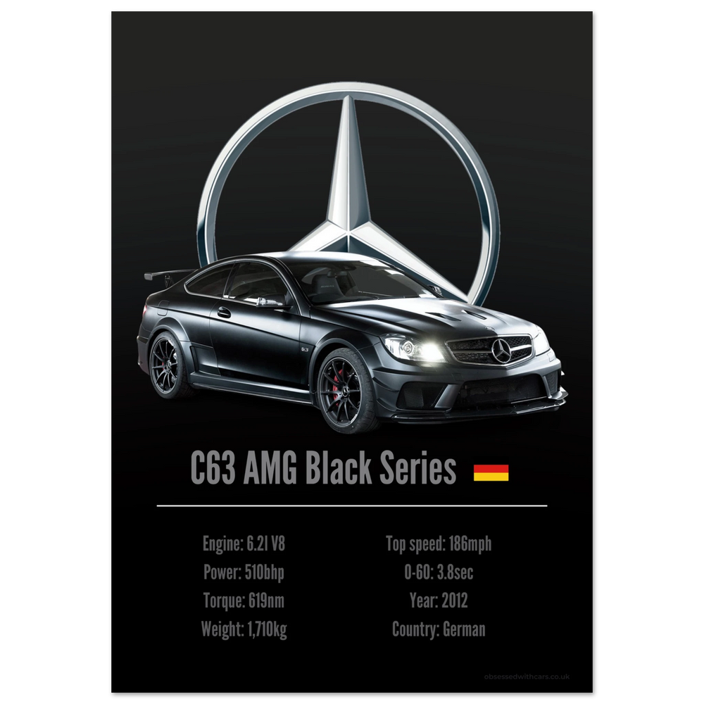 061 Mercedes C63 AMG Poster - Accent Collection