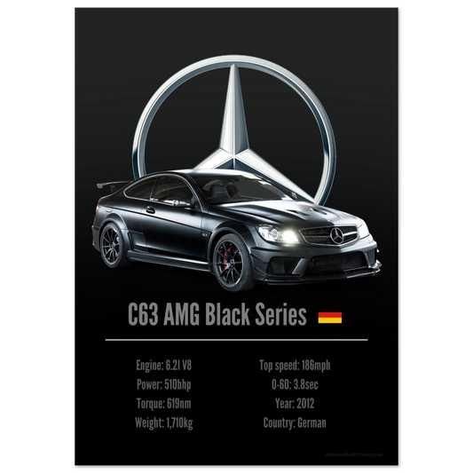 Mercedes C63 AMG Poster - Accent Collection