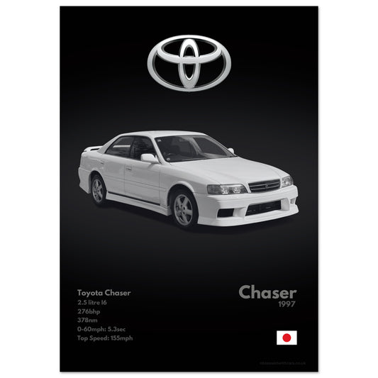 Toyota Chaser Poster - Monochrome Collection