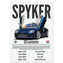 163 Spyker C8 Laviolette Poster - Precision Collection