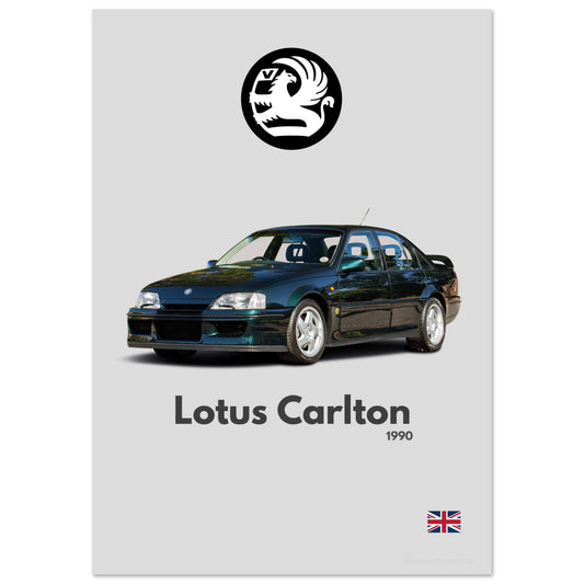 Vauxhall Lotus Carlton Poster - Minimalist Collection