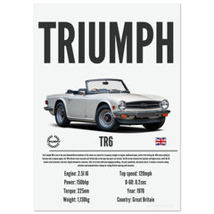 383 Triumph TR6 Poster - Precision Collection