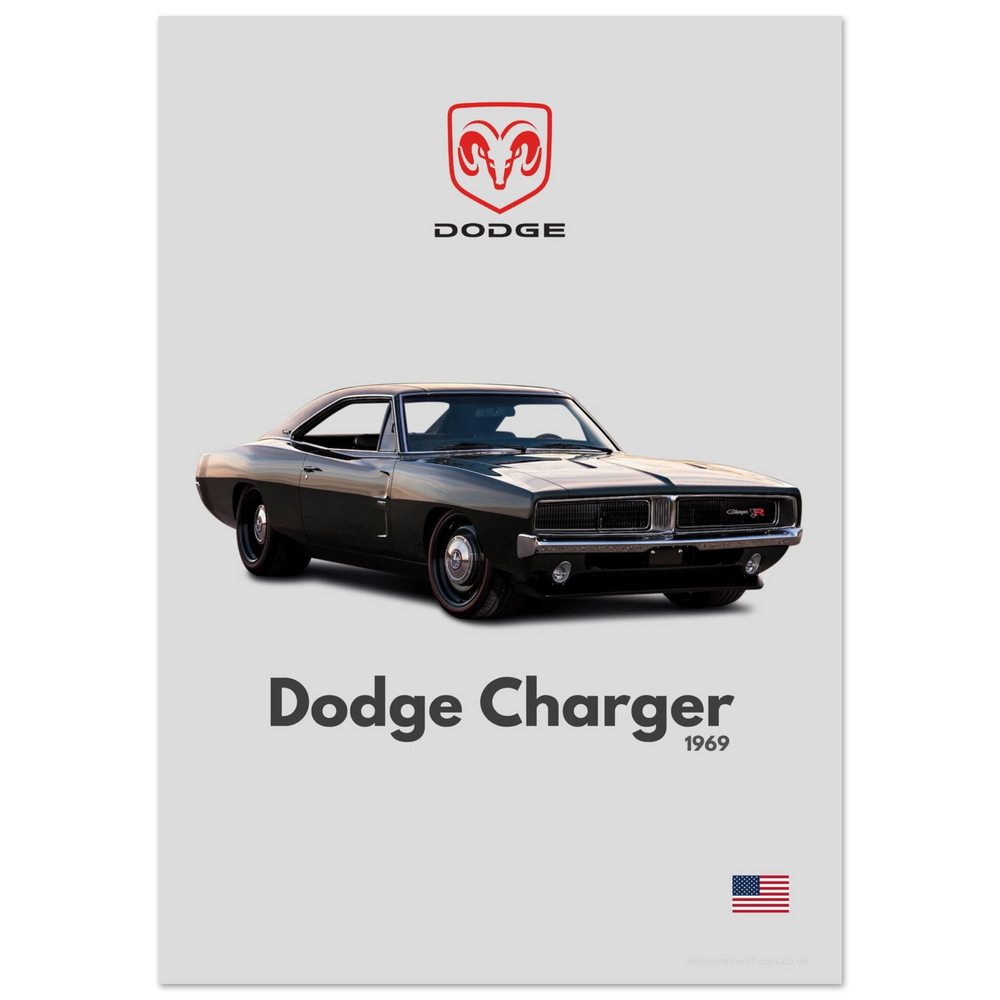 044 Dodge Charger Poster - Minimalist Collection