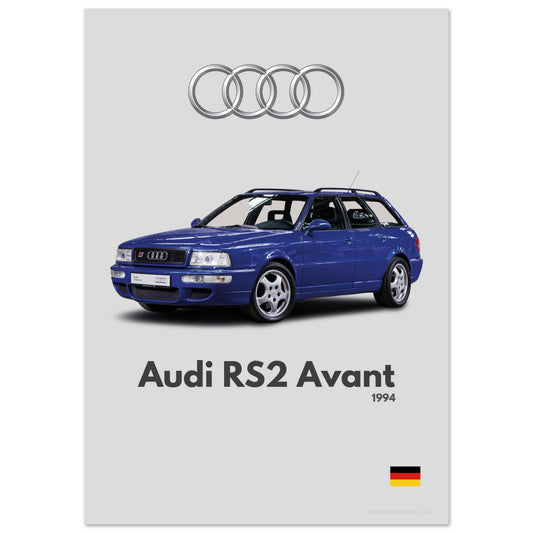 Audi RS2 Avant Poster - Minimalist Collection