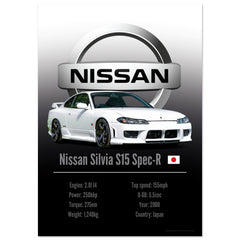 045 Nissan Silvia S15 Poster - Accent Collection