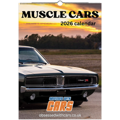 Muscle Cars Calendar 2026 | A3 Car Calendar