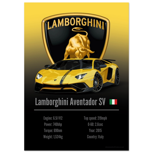 Lamborghini Aventador SV Poster - Accent Collection