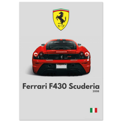 340 Ferrari F430 Scuderia Poster - Minimalist Collection