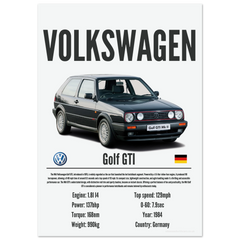 072 Volkswagen Golf GTI Poster - Precision Collection