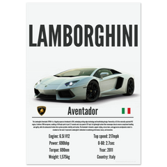 440 Lamborghini Aventador Poster - Precision Collection