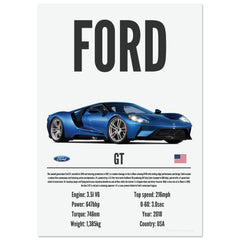 192 Ford GT Poster - Precision Collection