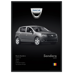 253 Dacia Sandero Poster - Monochrome Collection