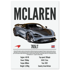 091 Mclaren 765LT Poster - Precision Collection