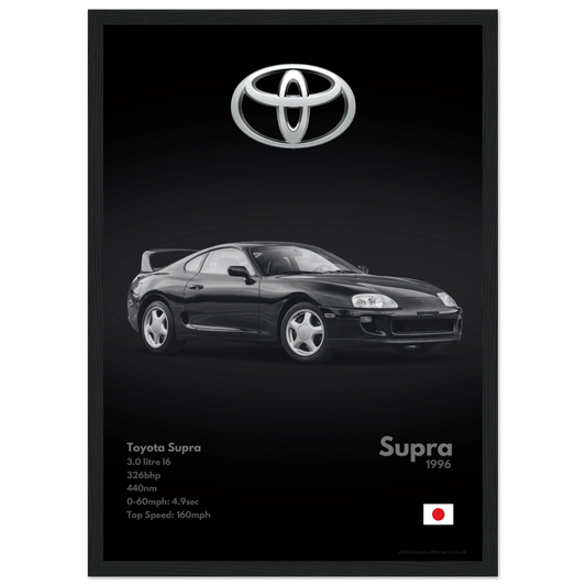 Toyota Supra Poster - Monochrome Collection